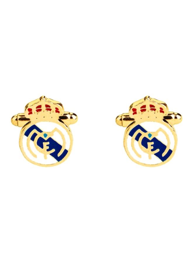 Fashionable Real Madrid Football Team Logo Shaped Cufflinks 