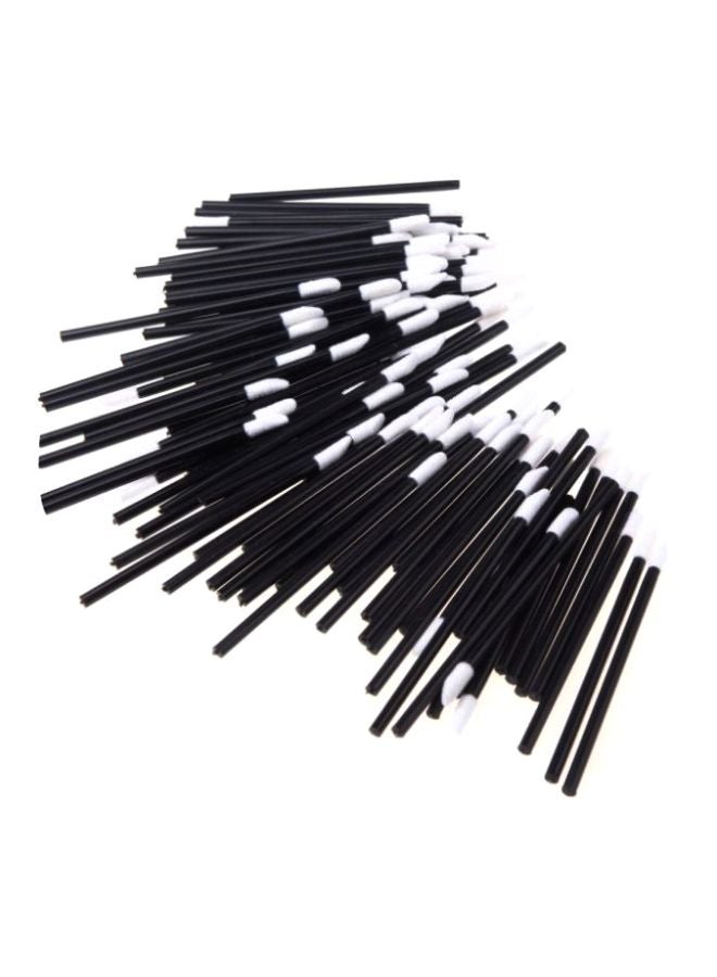 فرش شفاه للاستخدام مرة واحدة مكونة من 100 قطعة أسود/ أبيض