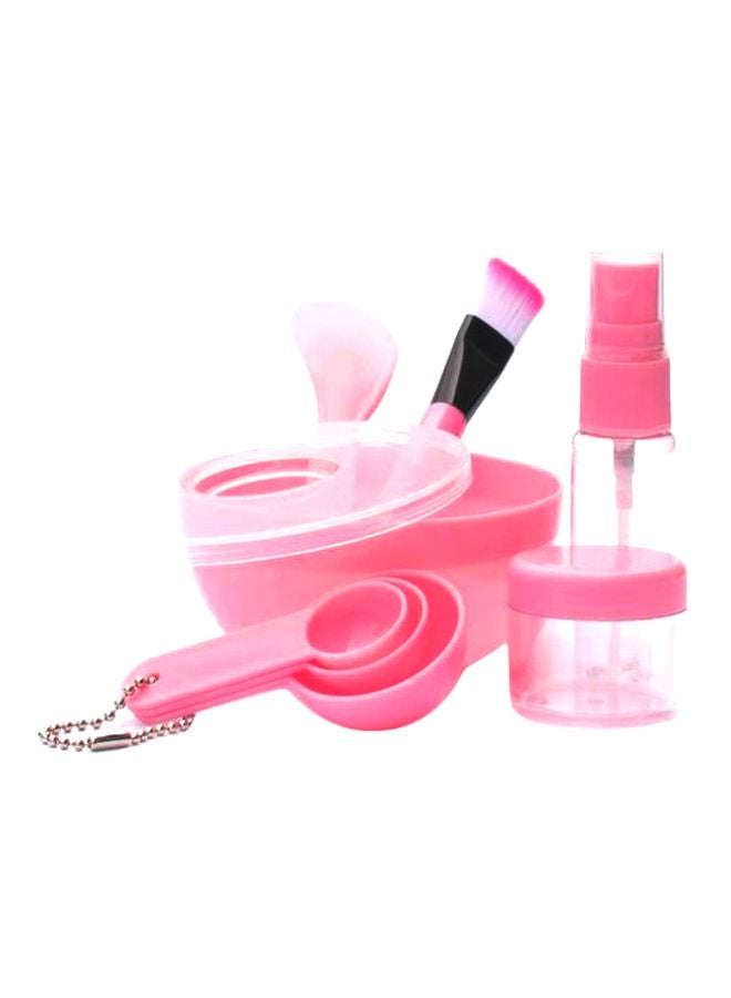 مجموعة أدوات إعداد قناع الوجه بنفسك، تتضمن وعاءً وردي/شفاف