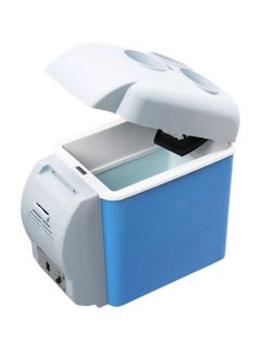 Generic Portable Car Refrigerator With Cup Holder Groove On The Lid 7.5 L 2724681692269 Blue/White  - Image 1