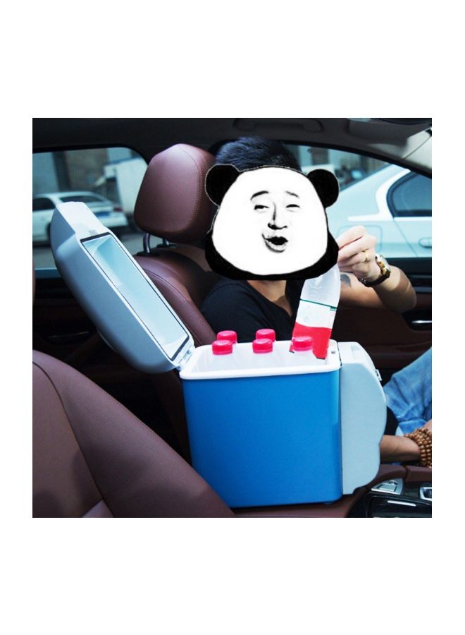Portable Car Refrigerator With Cup Holder Groove On The Lid 7.5 L 2724681692269 Blue/White  - Image 3
