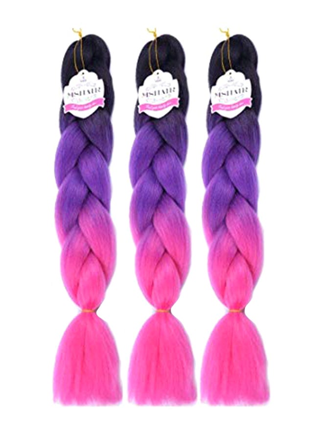 3-Piece Braiding Hair Extension Set Multicolour 14inch