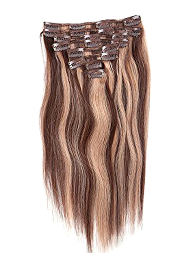 Fabwigs Clip In Human Hair Extension Brown 14inch 