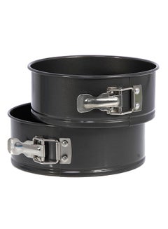 Royalford 2-Piece Round Springform Cake Set Black 18 , 20cm  - Image 2