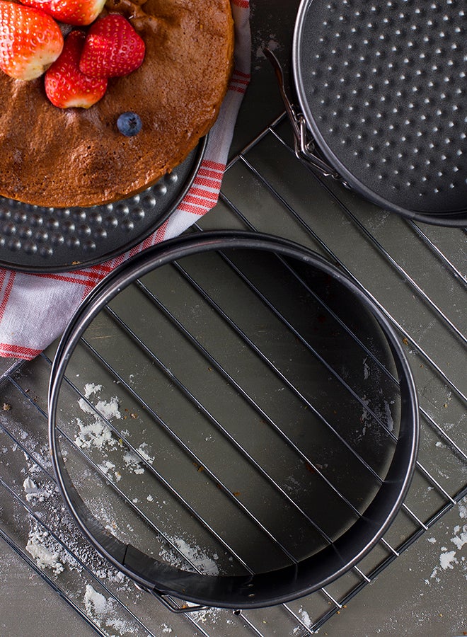 Royalford - 2-Piece Round Springform Cake Set Black 18 , 20cm - Image 1