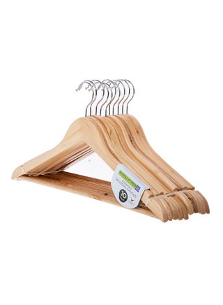 10-Piece 360 degree Rotating Space Saving Non-Slip Designed Hanger Set Brown/Silver - v1575569549/N19970689A_1