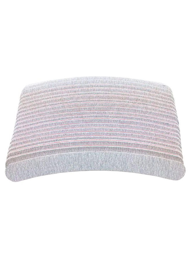 يوتون طقم مبرد أظافر بوجهين بتصميم منحنى وحُبيبي مكون من 20 قطعة فضي / أحمر - Image 1