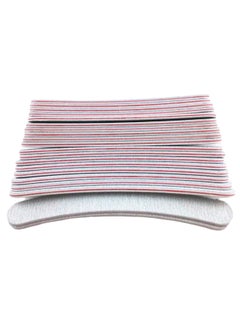 Yueton 20-Piece Grit Curve Double Sided Nail Filer Set Silver/Red  - Image 3