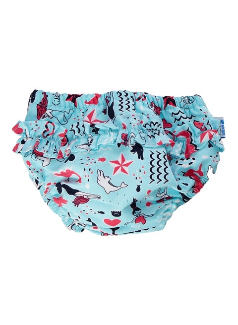 Little Mermaids Printed Pant Diaper, Size XL