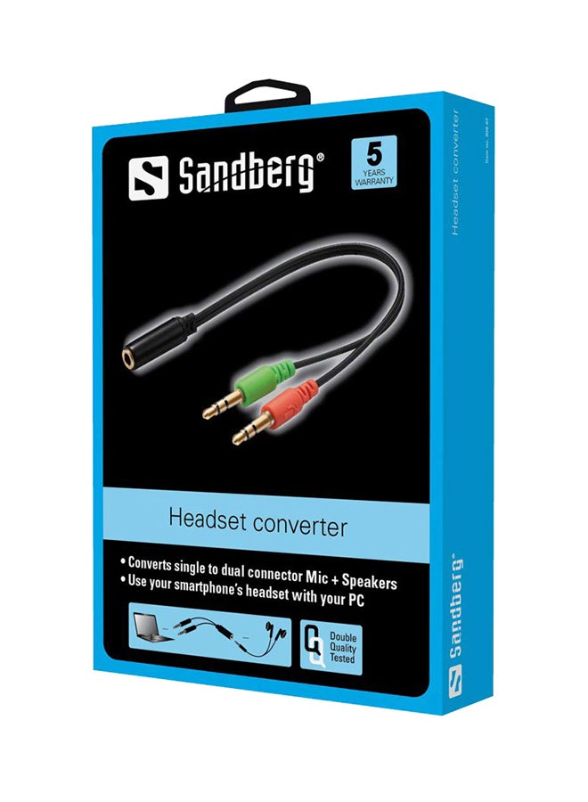 Sandberg Mobile To PC Headset Converter Black  - Image 2