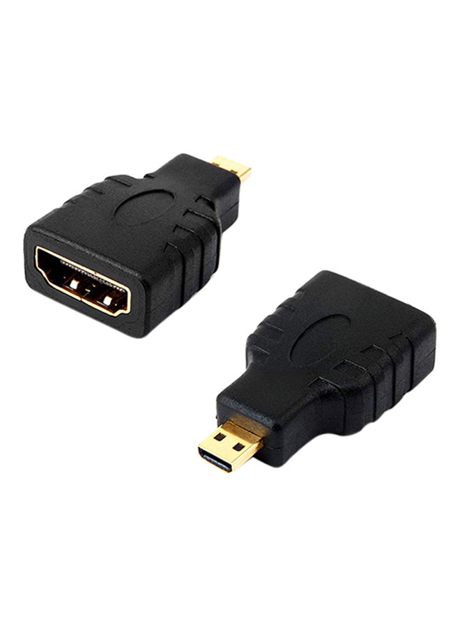 ماركة غير محددة - وصلة كابل HDMI أنثى إلى Micro HDMI ذكر أسود - Image 1