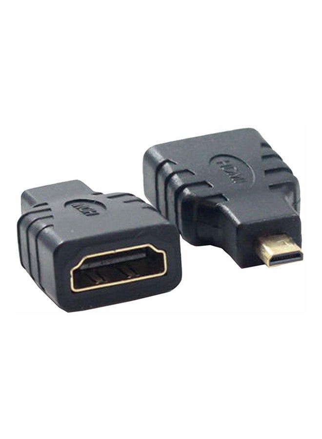 ماركة غير محددة مهايئ HDMI أنثى إلى Micro HDMI أسود  - Image 2