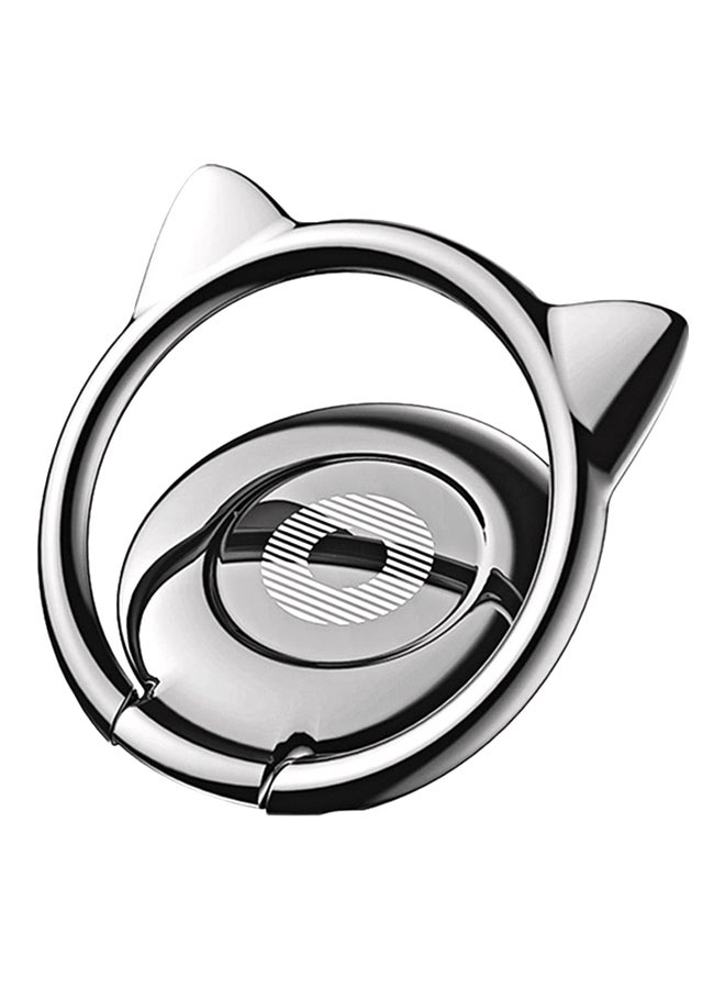 Baseus Cat Ear Shaped Ring Bracket Phone Stand Finger Grip Holder Car Mount Buckle Black  - Image 1
