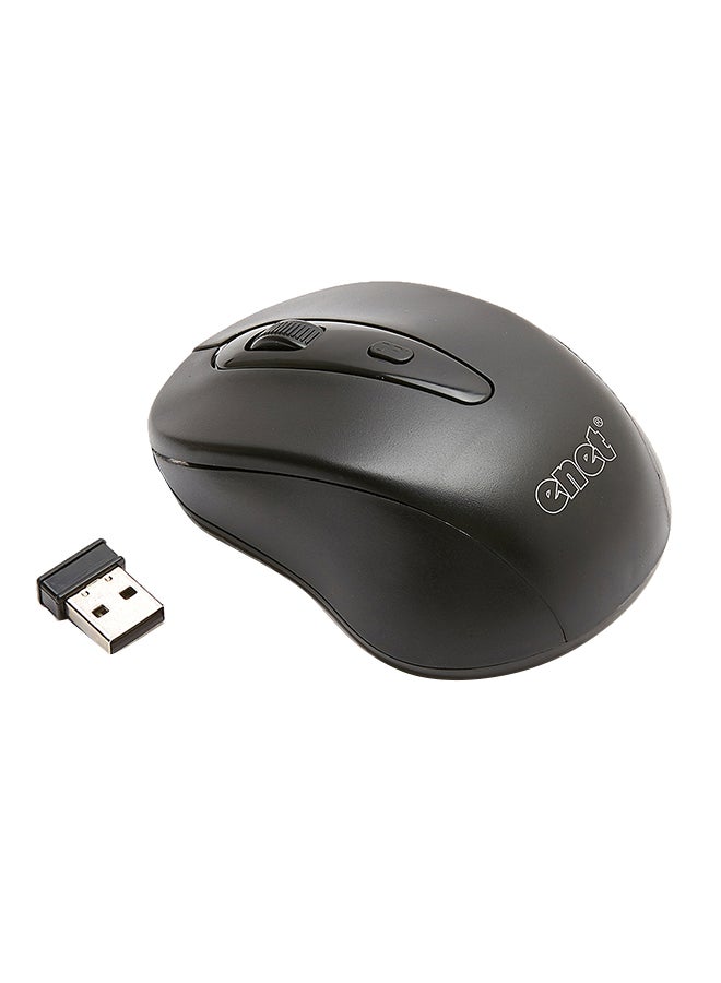 Enet Wireless Optical Mouse Black  - Image 1