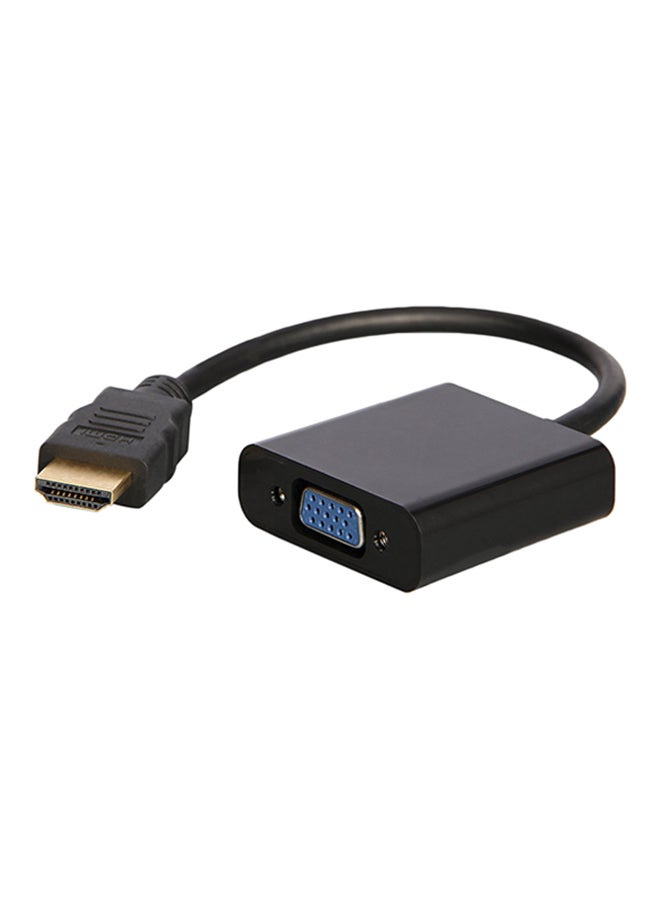HDMI To VGA Video Convertible Adapter For Laptop/DVD Black - Image 2