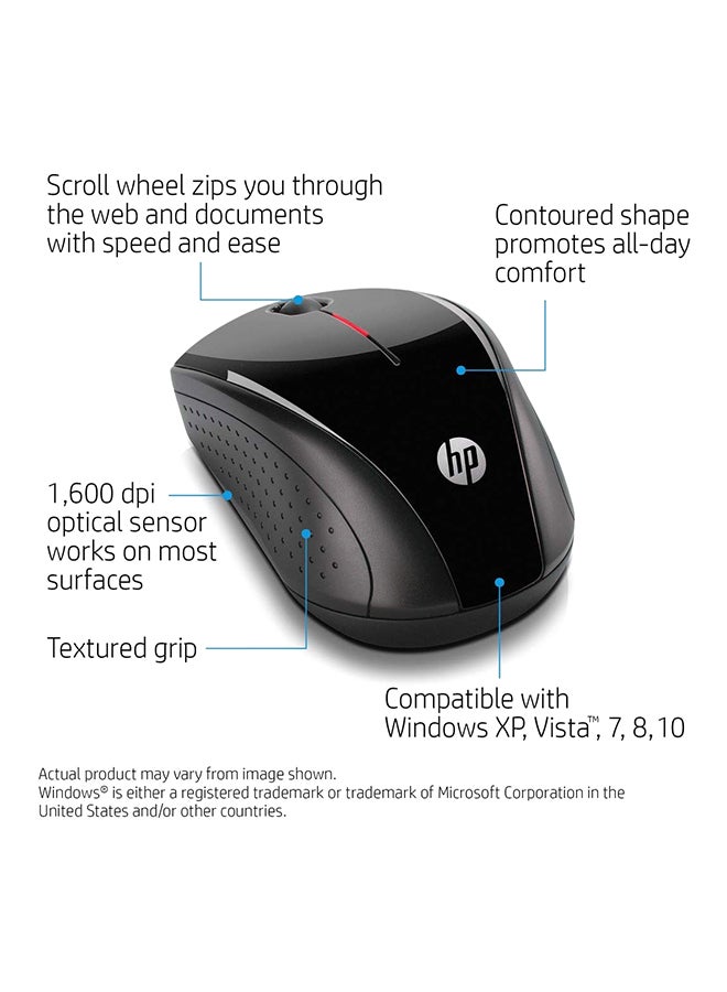 HP ماوس لاسلكية 3000 إكس أسود - Image 4
