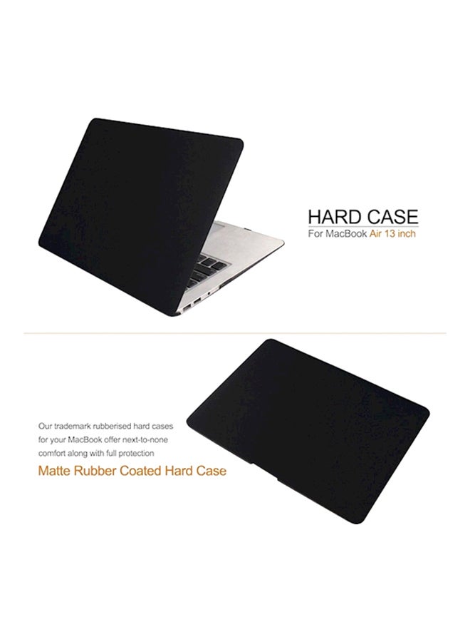 Rubber Coated Hard Case For Apple MacBook Air 13-Inch  (A1369/A1466) Black  - Image 3