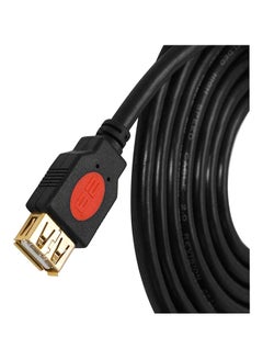 2B Male To Female Gold Plated USB Extension Cable Black  - Image 3