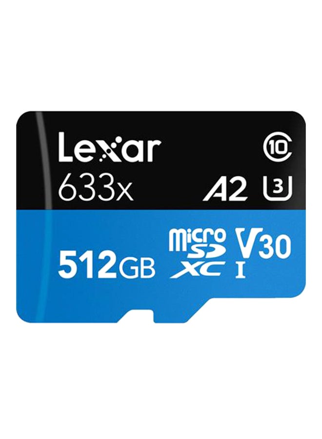 High-Performance 633x Micro SDXC UHS-I  265gb Class 10 Card And Adapter Black/Blue - v1575625825/N27290133A_2