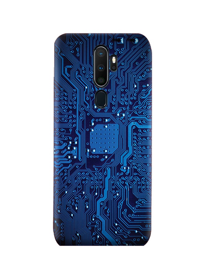 غطاء حماية واق لهاتف أوبو A9 2020 مزين بنمط لوحة دارة كهربائية