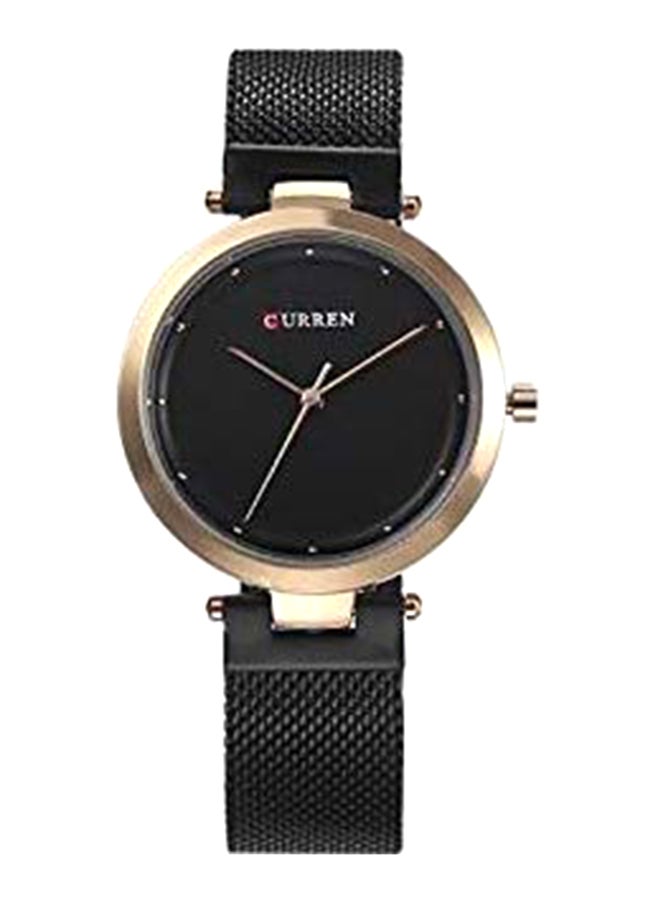CURREN - Women's Stainless Steel Quartz Movement Analog Wrist Watch 9005 - 35 mm -Black - Image 1