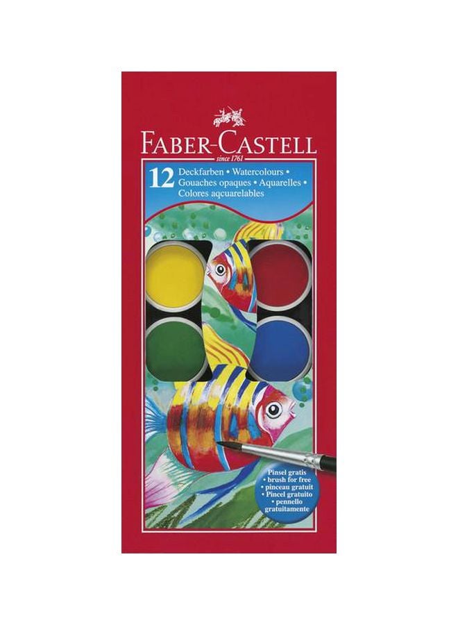 FABER-CASTELL - Pack Of 12 Painting Watercolor Red/Blue/Yellow - Image 1