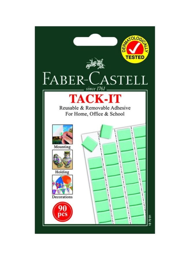 90-Piece Tack-It Removable Adhesive Set Green
