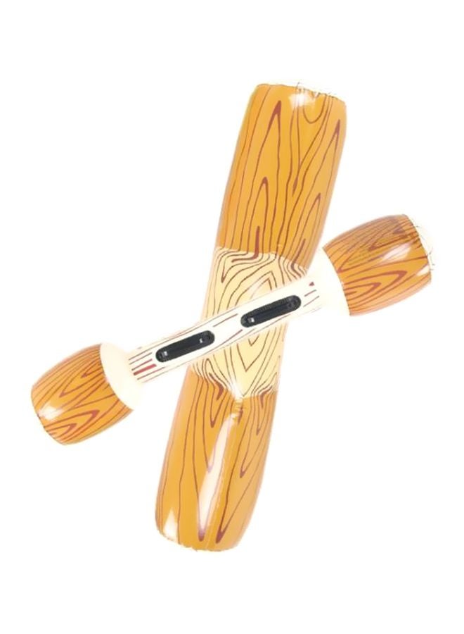 2Pc/set Plastic Inflatable Floating Mat Funny Wood Grain Swimming Ring