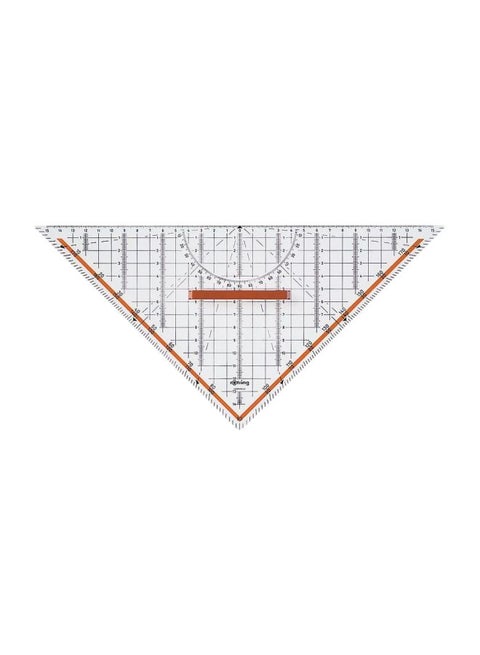 Geometric Set Square Clear/Orange