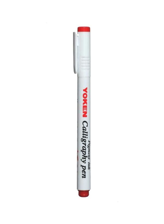 Yoken Pigmented Caligraphy Pen Red 