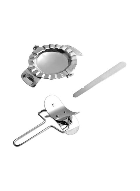 Stainless Steel Dumpling Mould Set Silver 8mm