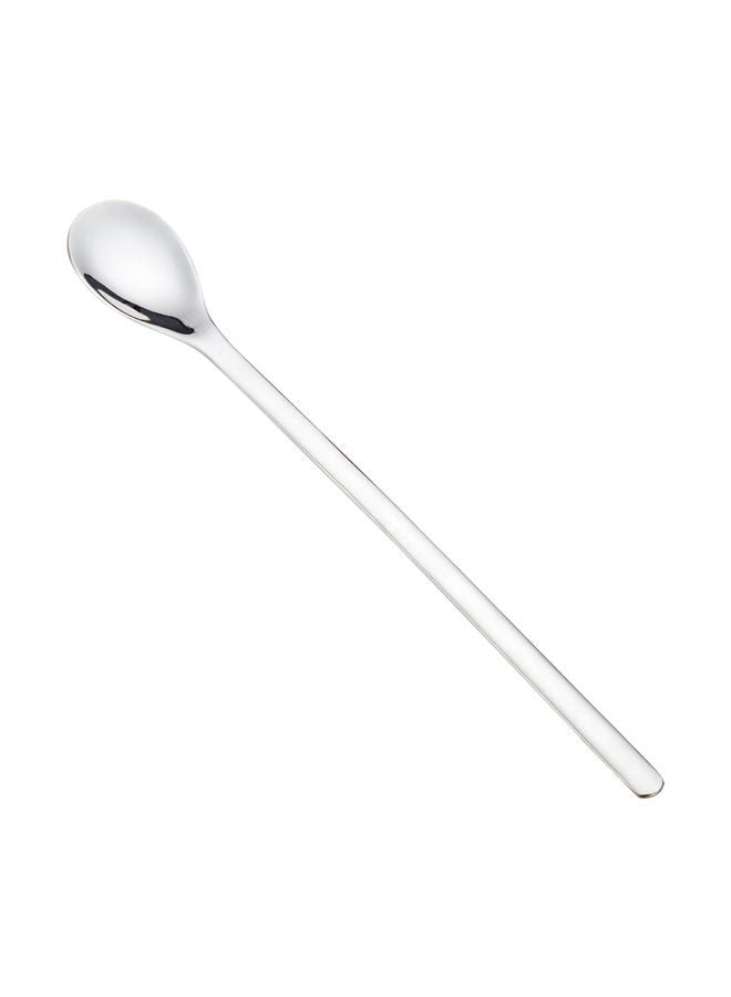 Stainless Steel Long Mixing Spoon Silver 9.05x1.18x0.07inch  - Image 1