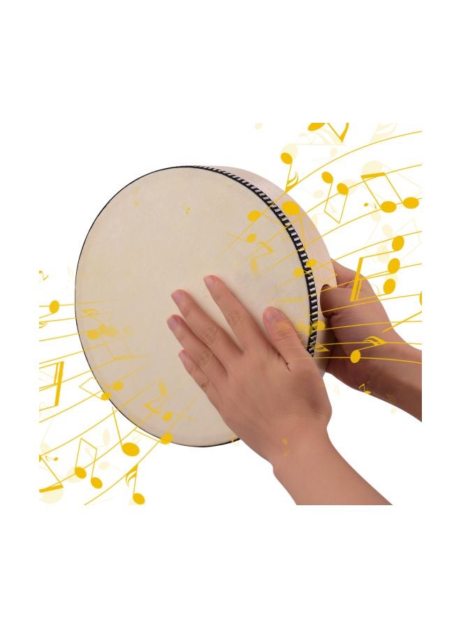 Generic Wooden Hand Drum Percussion 8-Inch  - Image 3