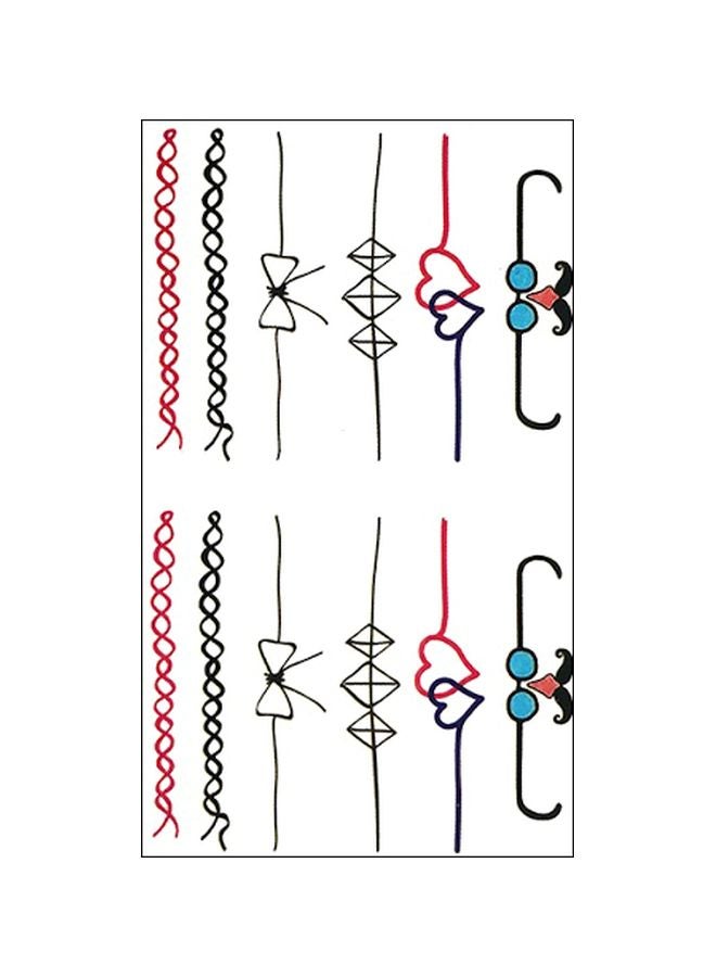 Temporary Tattoo Sticker Blue/Red/Black