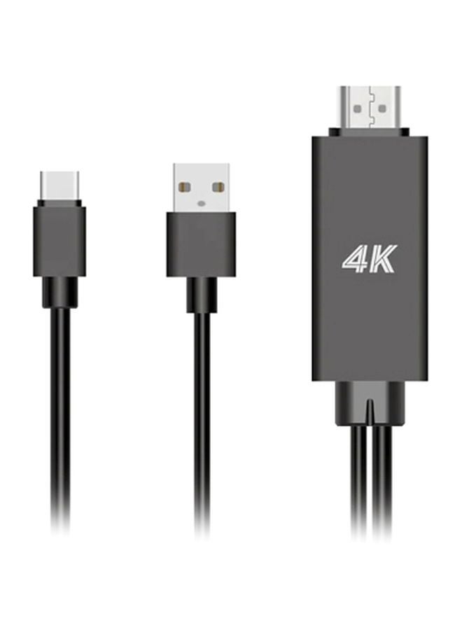 Type-C To HDMI USB 3.1 Cable Black