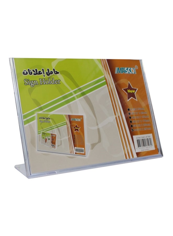 ماسكو حامل لافتات أفقي مقاس A4. أخضر / أحمر