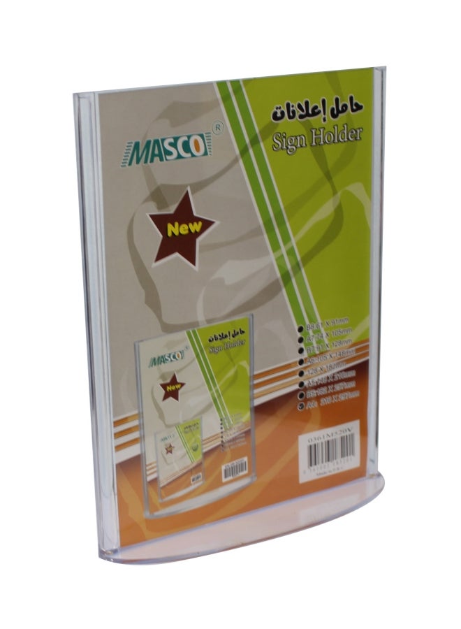 ماسكو حامل لافتات أفقي مقاس A4 أخضر / أحمر