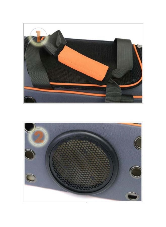 Generic Pet Carrying Shoulder Bag Grey/Orange/Black - Image 4