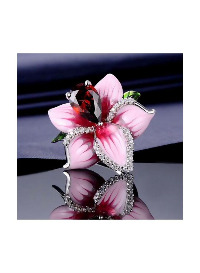 Silver Flower Pattern Ring  - Image 3