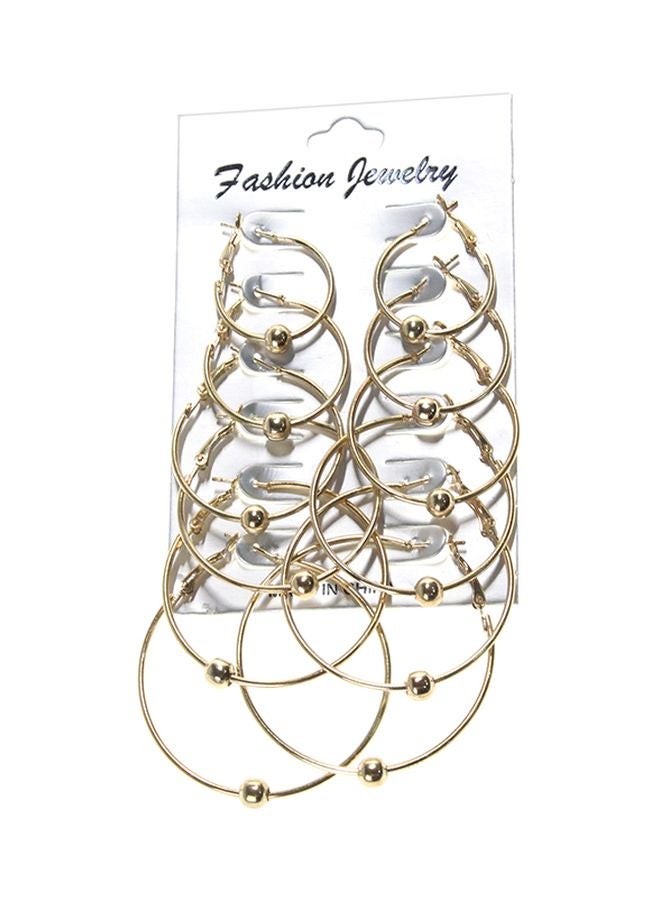 Sharpdo - 6 Pairs Alloy Earrings Set - Image 1