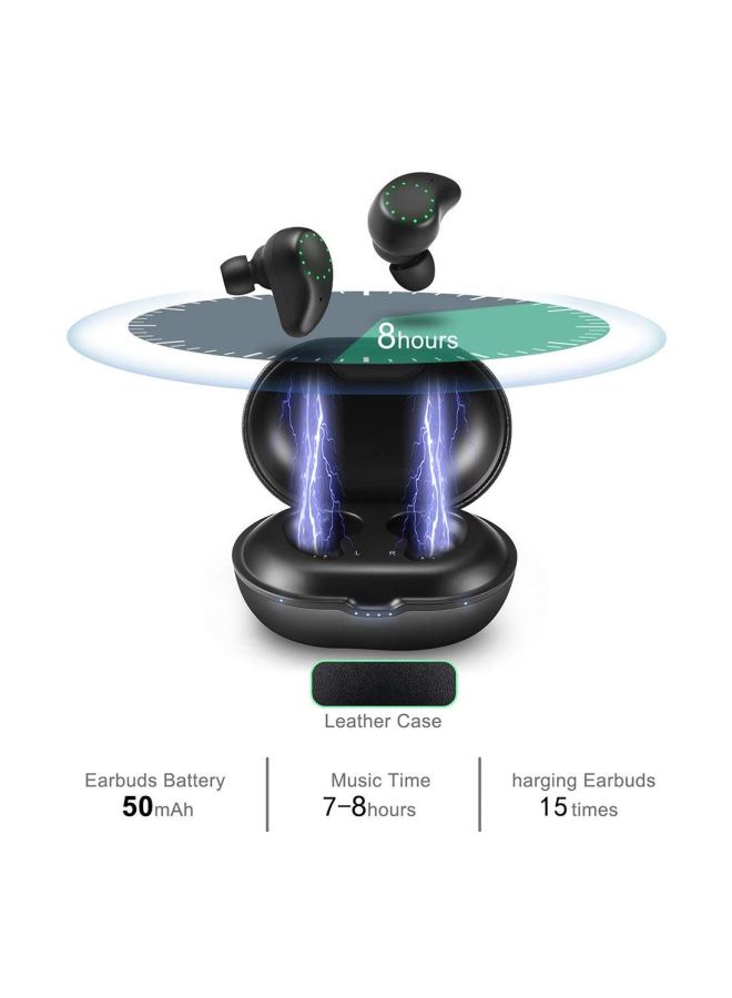 Rock Pow Wireless In-Ear Headphones With Mic Black  - Image 4