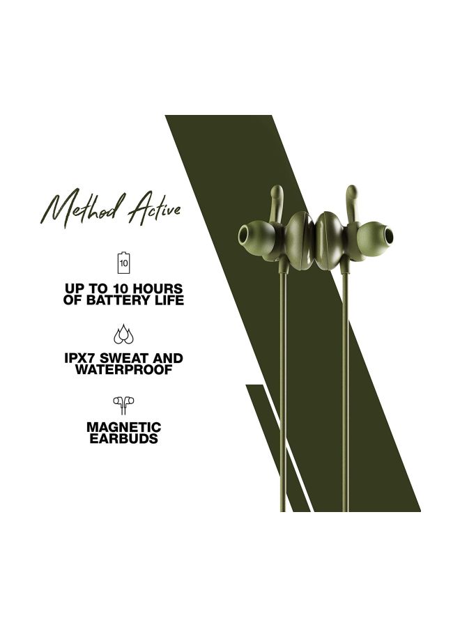 Skullcandy - Method Active Wireless In-Ear Sport Earbuds Moss/Olive - Image 1