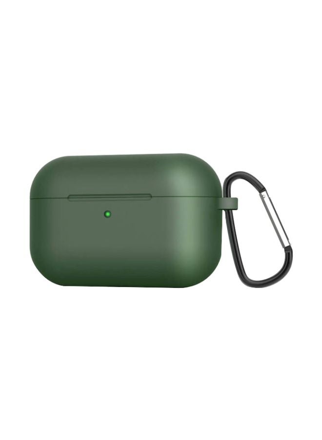 iTelker Silicone Case Cover With Buckle For Apple AirPods Pro/3 Dark Green - Image 1