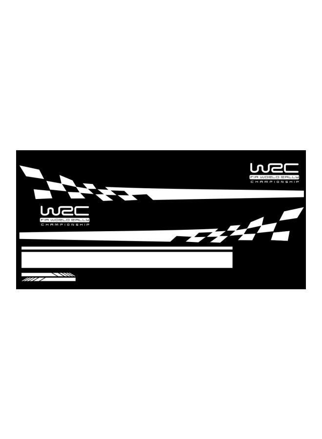 طقم ملصقات سيارة WRC بتصميم مخطط مكون من 5 قطع
