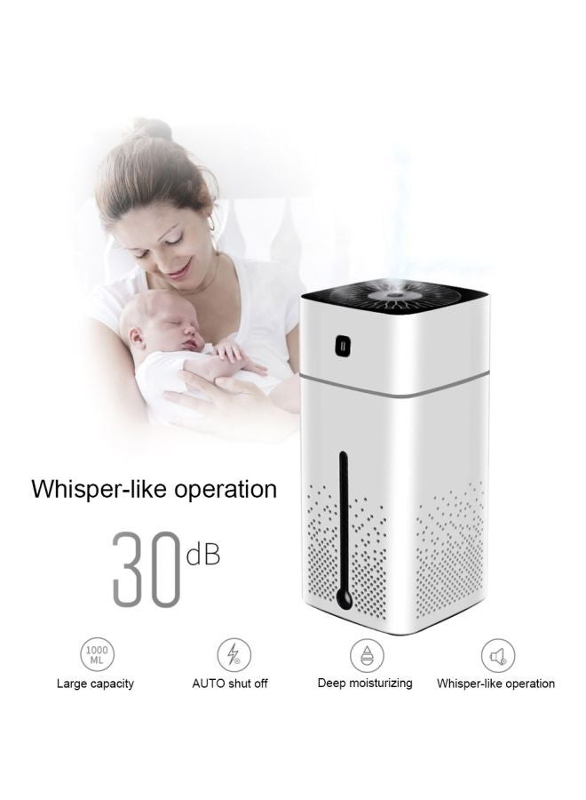 Ultrasonic Air Humidifier 1000 ml White