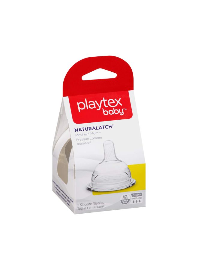 playtex 2-Piece Naturalatch Silicone Nipple Set - Image 2