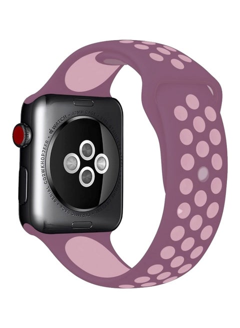 Silicone Nike Design Sport Band for Apple Watch 42/44/45mm Purple/Pink