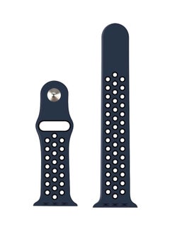 MARGOUN Silicone Nike Design Sport Band for Apple Watch 42/44/45mm Dark Blue/Black  - Image 2