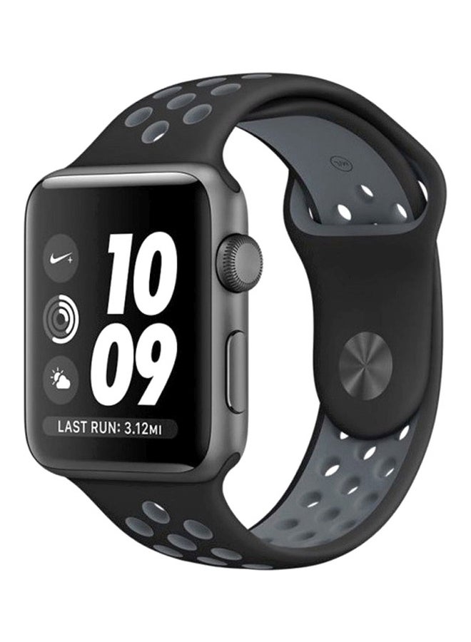 MARGOUN - Silicone Nike Design Sport Band for Apple Watch 42/44/45mm Black/Grey - Image 1