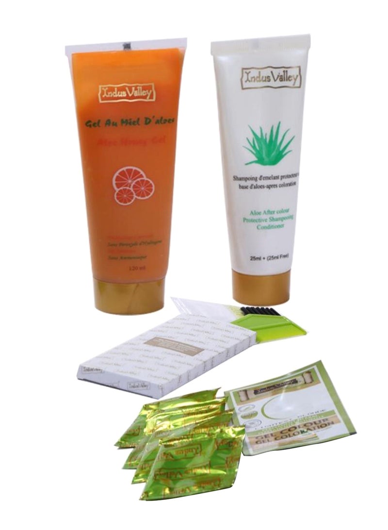 Indus Valley Organically Natural Herbal Permanent Gel Hair Colour 3.0 Dark Brown 220grams - Image 2
